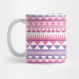 Cute Pink Aztec Pattern Print Mug